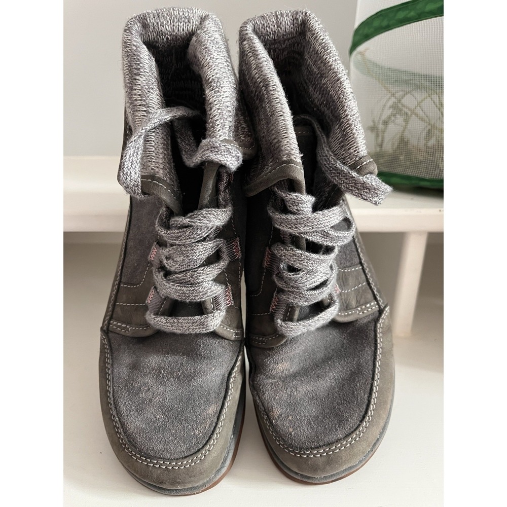 Chaco Barbary Hiking Boots Gray Outdoor Suede Leather Women's 6.5 W1 - Picture 4 of 6
